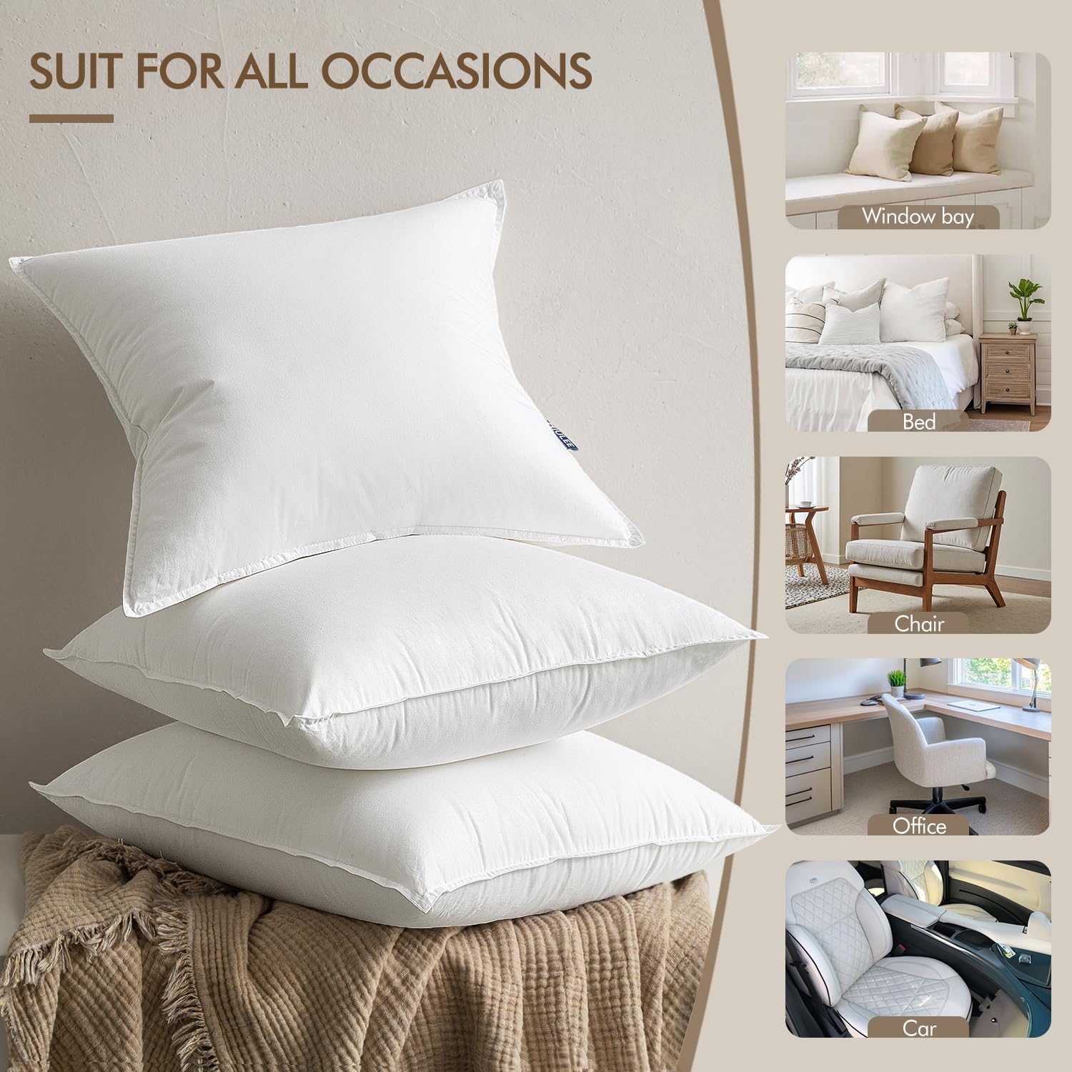 MIULEE living room setup with pillows, cozy decor enhancement