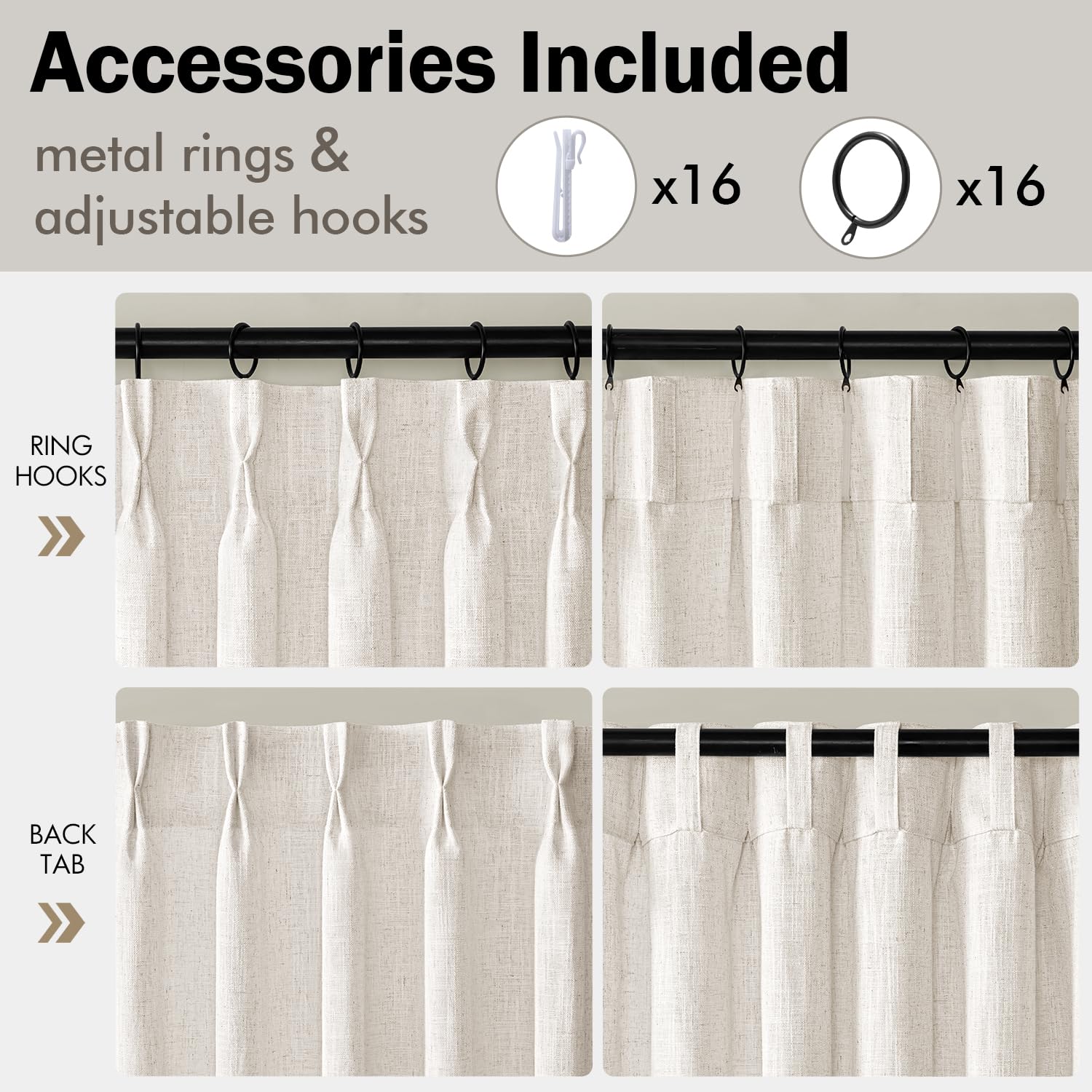 MIULEE machine-washable curtains for easy care.