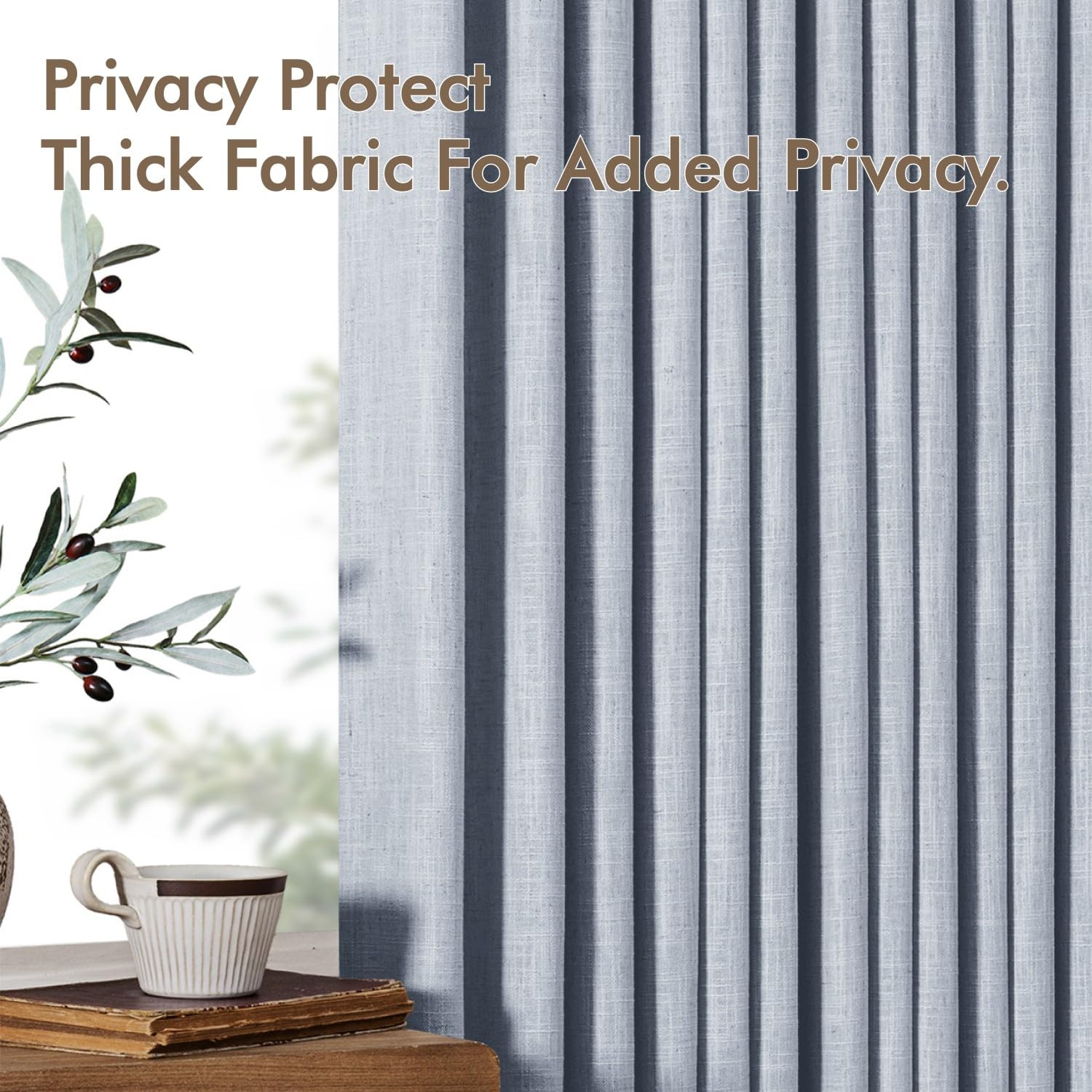 MIULEE machine-washable linen curtain for easy care and longevity.