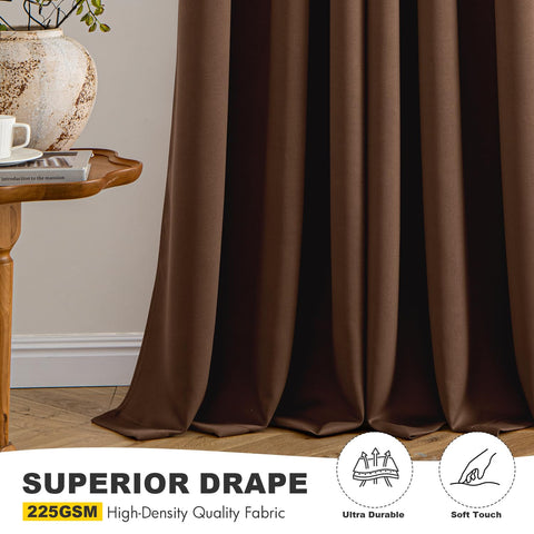 MIULEE blackout curtain with six rust-proof grommets for easy hanging