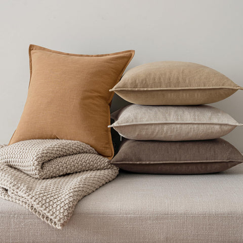 MIULEE zipper detail pillow cover discreet closure for clean look