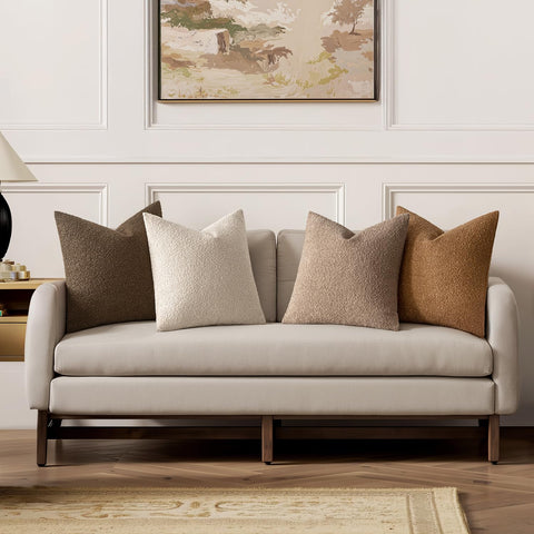 MIULEE neutral brown pillow cover with cozy handfeel for sofa cushions