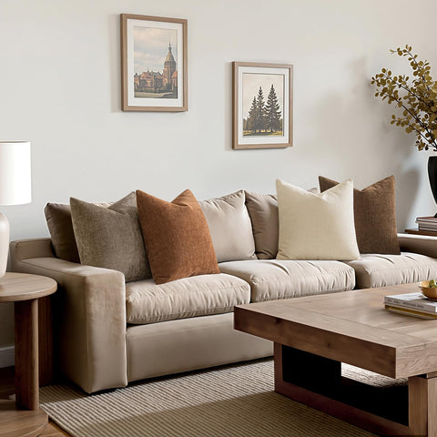 MIULEE neutral rustic decor pillows suit modern and vintage styles.