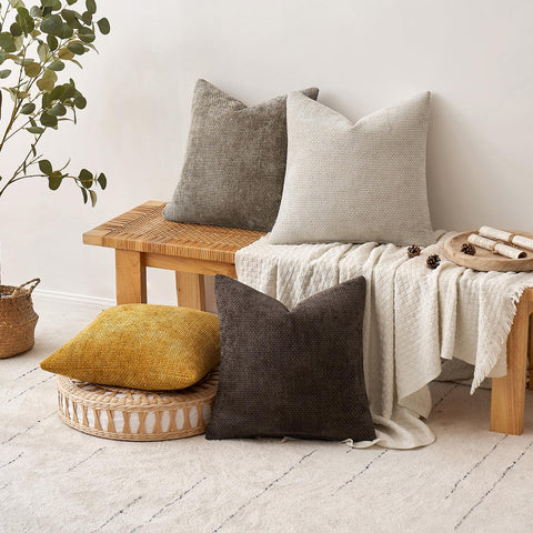 MIULEE neutral sand taupe tone complements farmhouse and boho interiors.