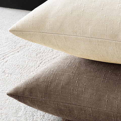MIULEE neutral taupe grey pillow cover suited to modern and rustic styles