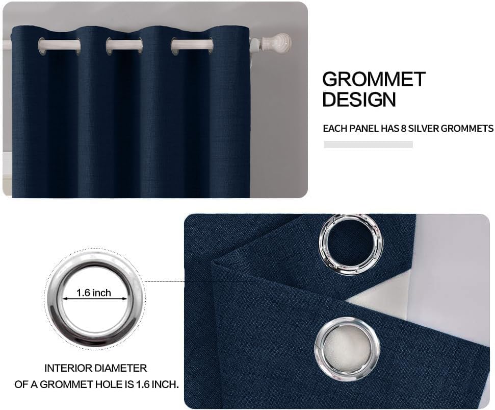 MIULEE midnight blue drape blocks light for daytime privacy