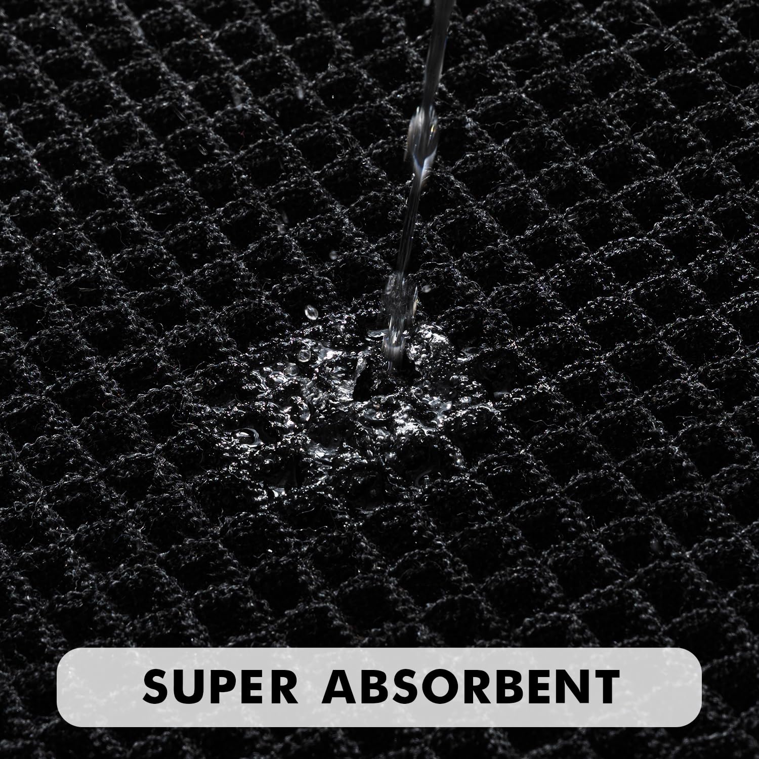 MIULEE non-slip mat with clear rubber backing improves safety on bathroom tiles