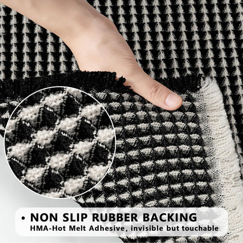 MIULEE non-slip rubber backing provides strong grip on smooth floors.