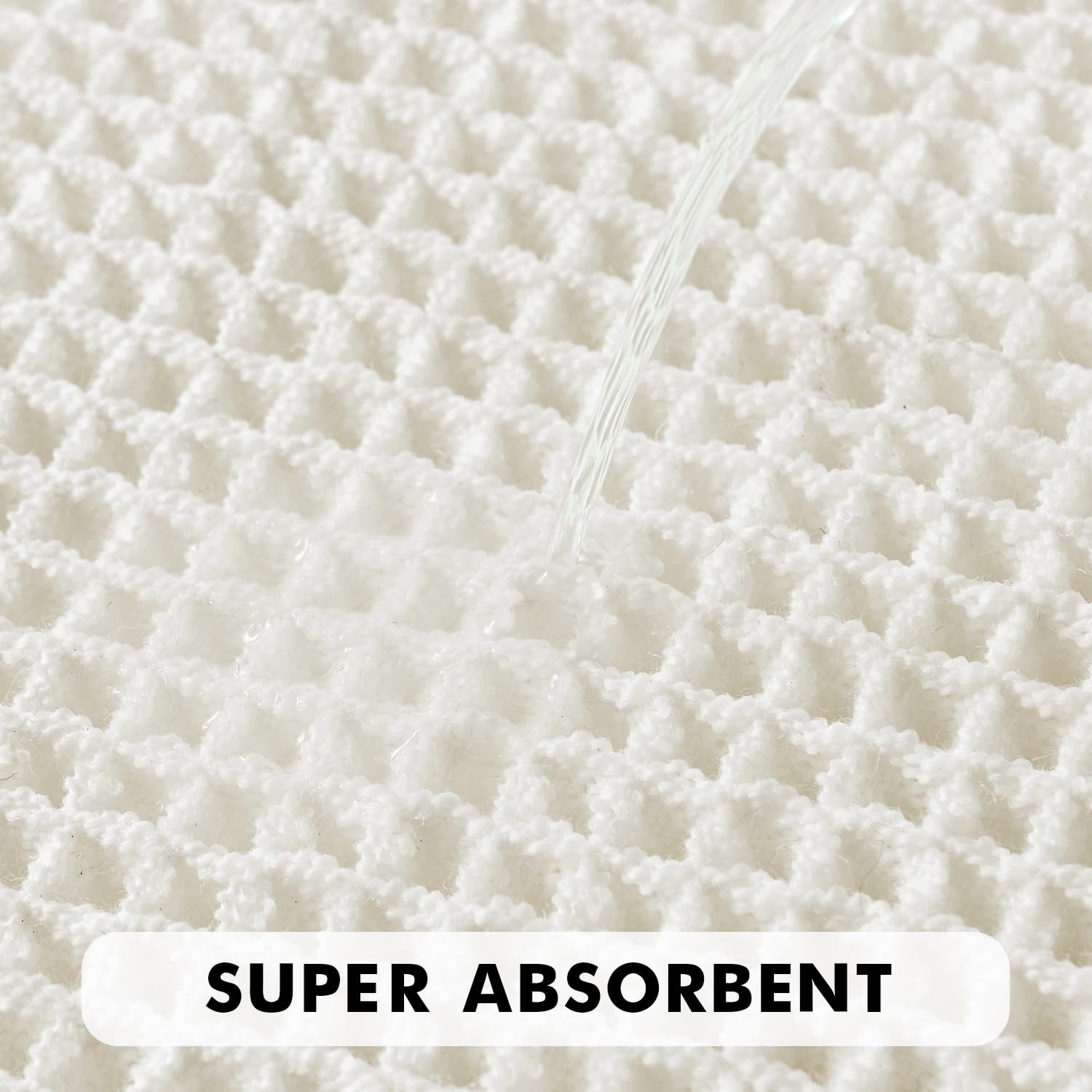 MIULEE non-slip rubber backing provides secure grip on smooth bathroom surfaces.