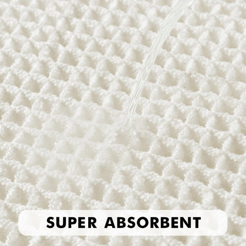 MIULEE non-slip rubber backing provides secure grip on smooth bathroom surfaces.
