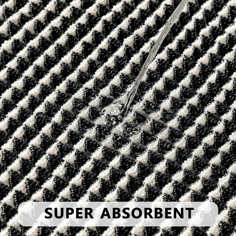 MIULEE non-slip rubber backing provides traction on smooth bathroom floors