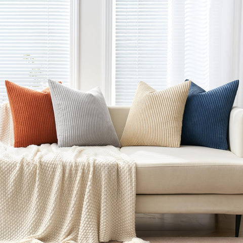 MIULEE Nordic boho stripe pattern pillow cover styling a neutral room