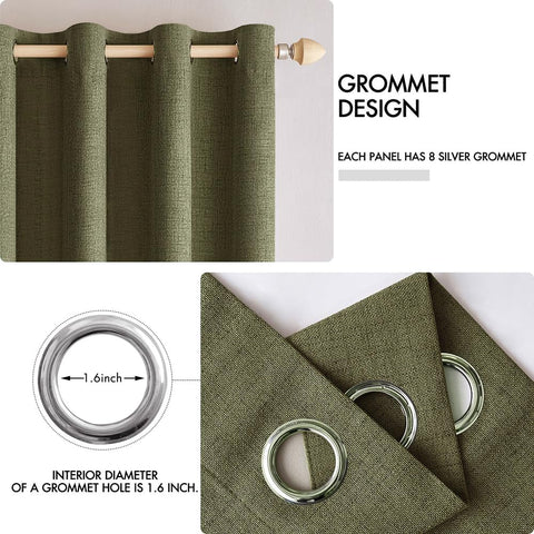 MIULEE eight-grommet top drape, easy to hang on standard rods