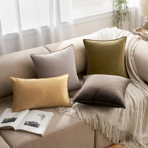 MIULEE velvet pillow cover styled on sofa for a chic upgrade.