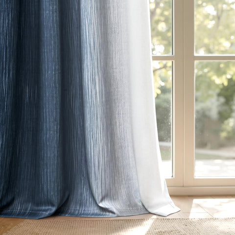 MIULEE Ombre blackout curtains two-panel set ready for bedroom or living room use