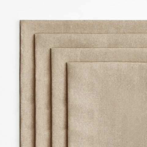 MIULEE 4-pack light tan pillow covers on a sofa for a coordinated look