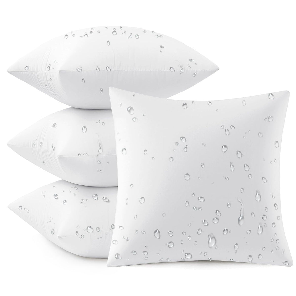 MIULEE outdoor pillow inserts 18x18 with waterproof coating protects cushions on patios.