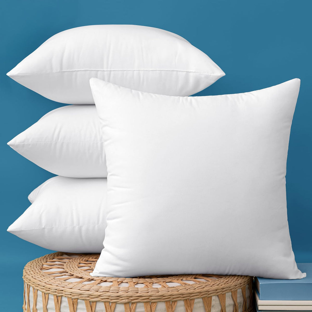 MIULEE outdoor pillow inserts 18x18 – water-resistant for patio seating