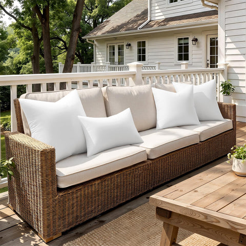 MIULEE 20x20 inserts maintain shape for neat pillows.