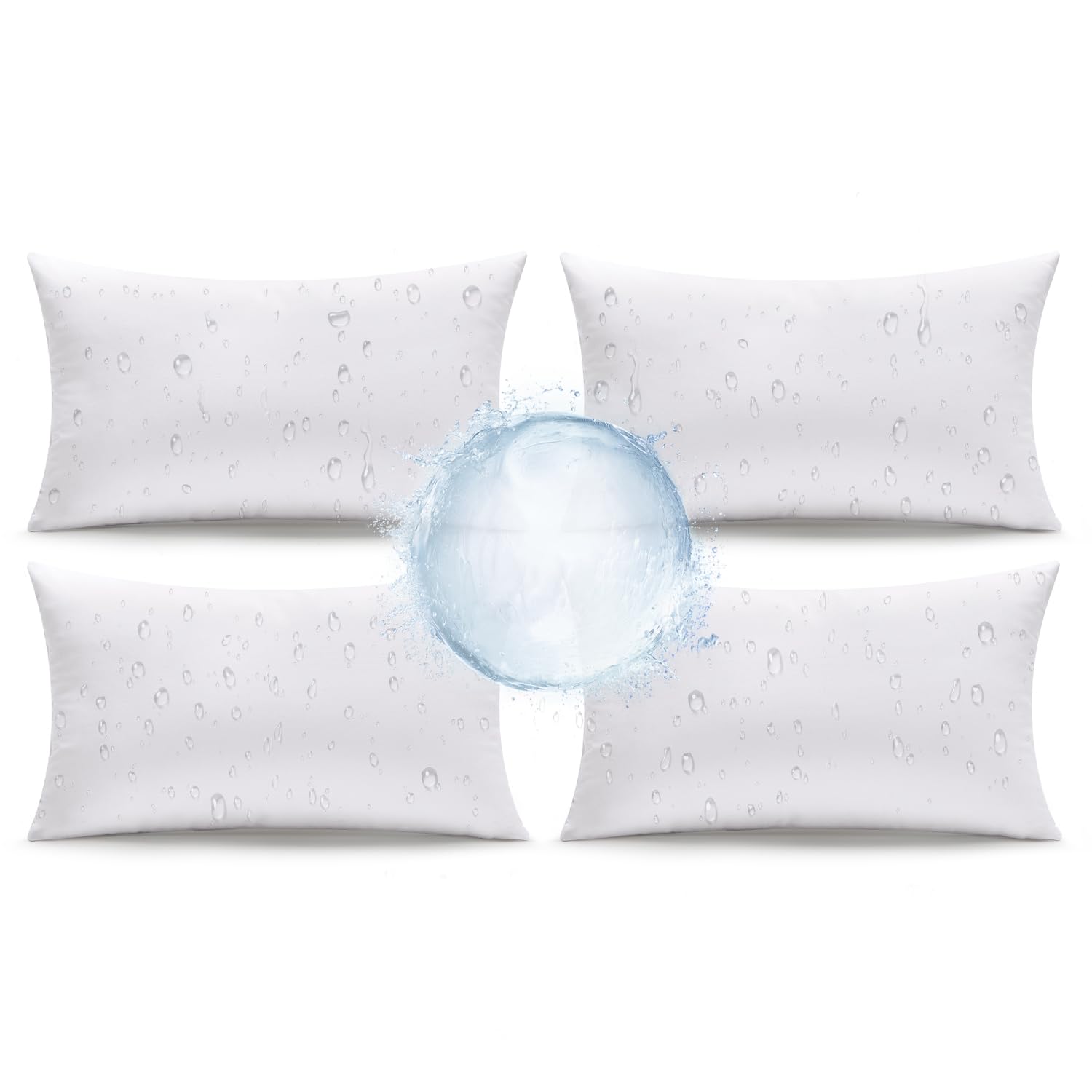 MIULEE outdoor pillows 12x20 waterproof set enhances patio seating with weather-ready comfort.