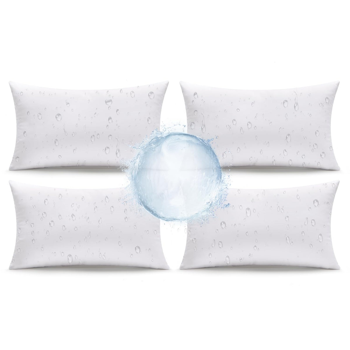 MIULEE outdoor pillows 12x20 waterproof set enhances patio seating with weather-ready comfort.