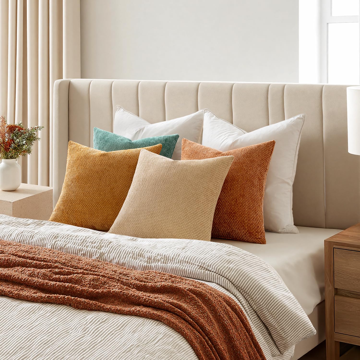 MIULEE pack of four pillow covers ready to refresh decor.