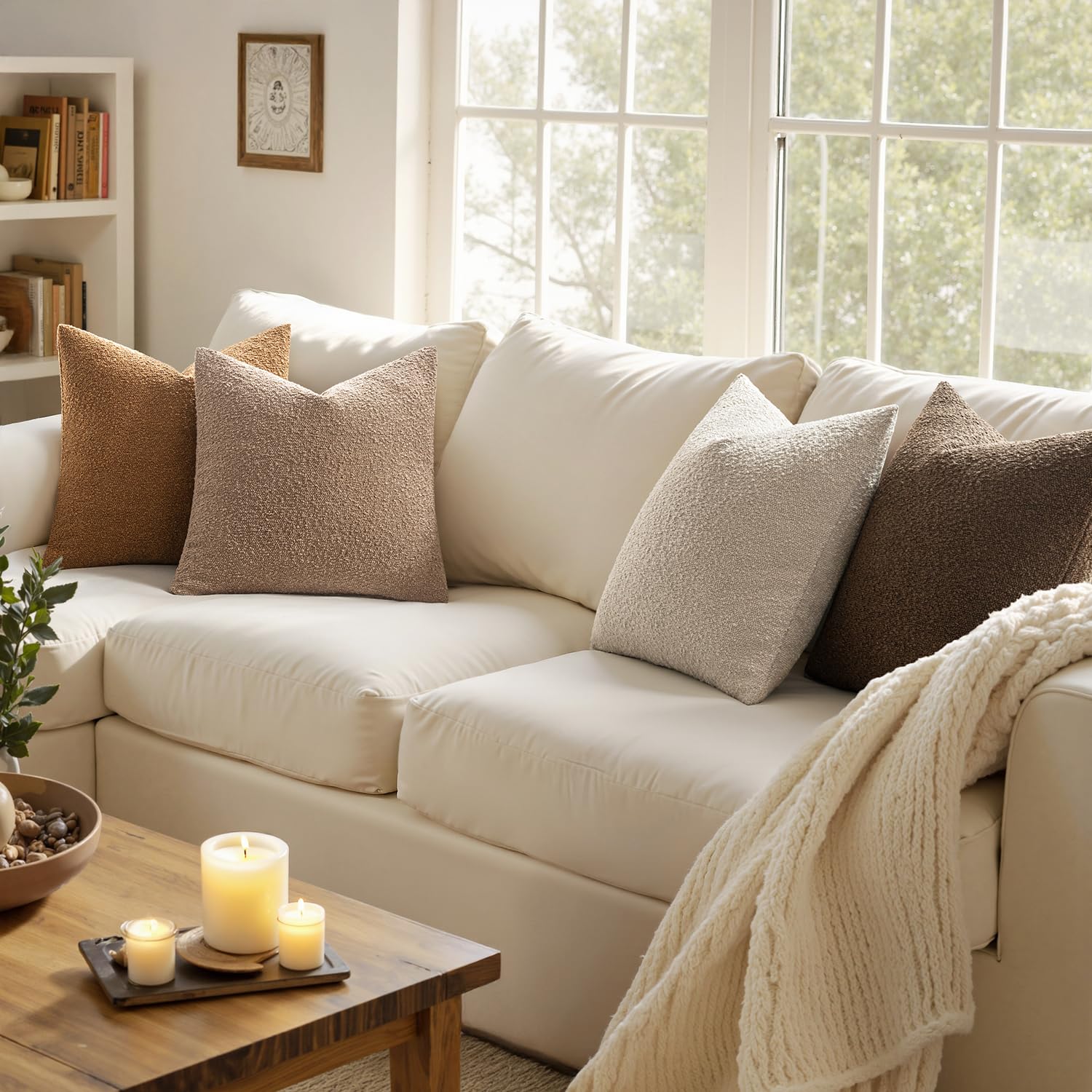 MIULEE pack four pillow covers 18x18 inch for versatile home decor