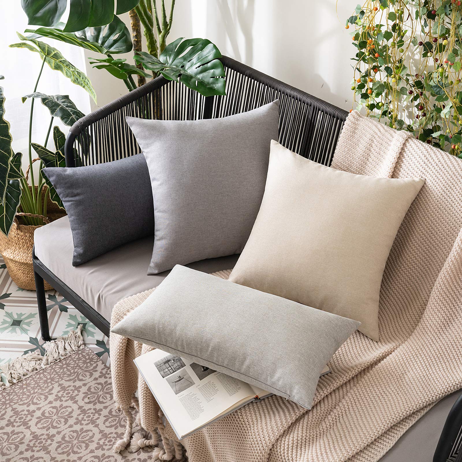 MIULEE pack of 2 pillow covers for versatile decor