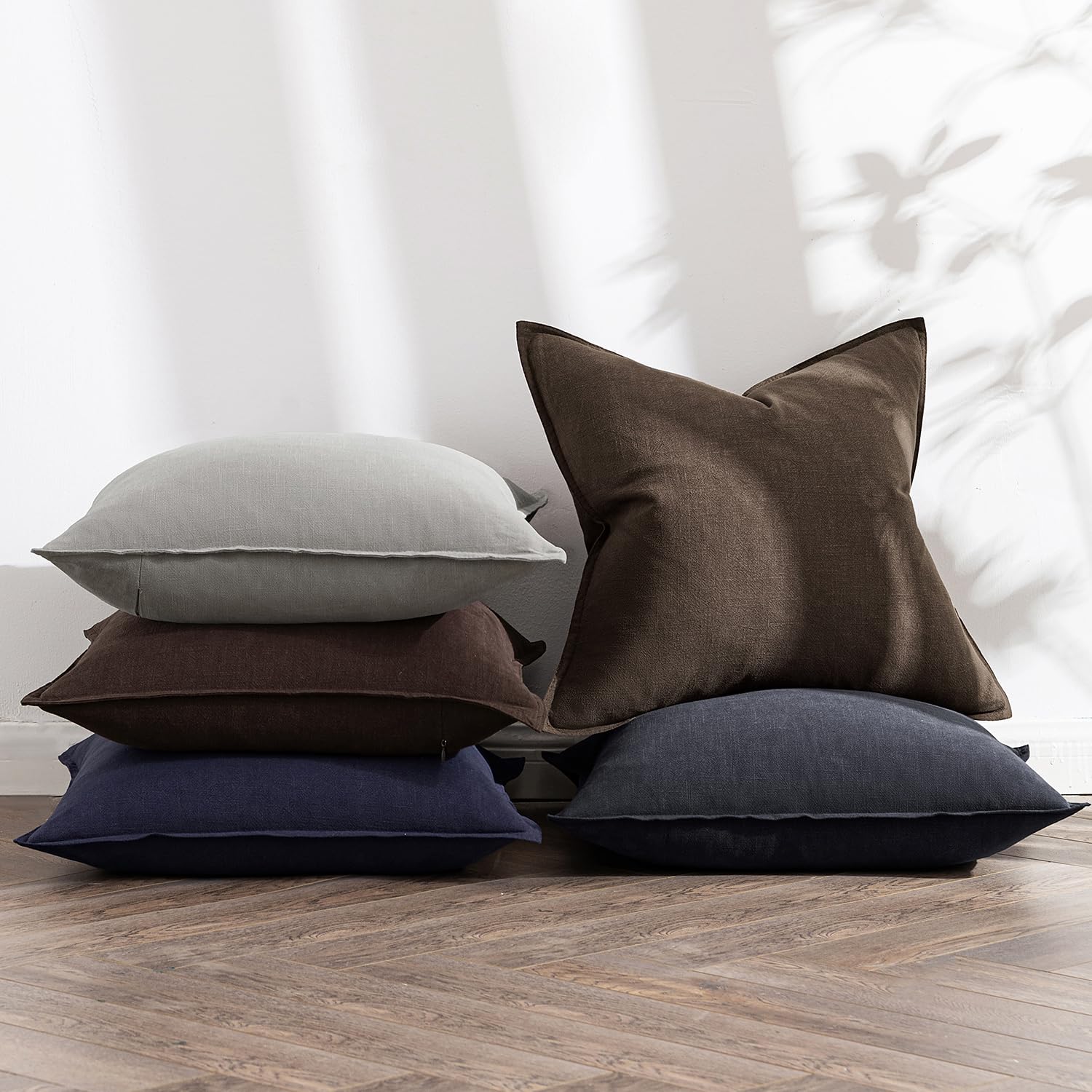 MIULEE pack of two pillow covers provides versatile styling options.