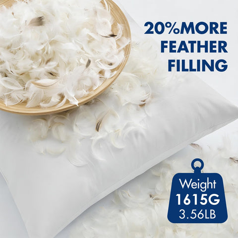 MIULEE pack4 insert fluff close-up highlighting premium feather-down loft