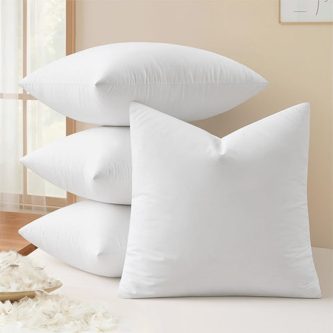 MIULEE pack4 26x26 inserts front view showing plush loft for sofas