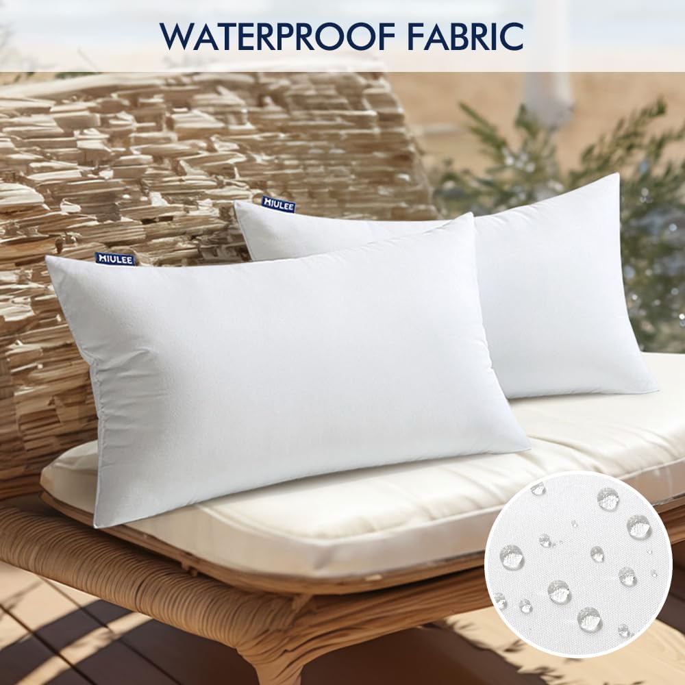 MIULEE patio sofa rectangle pillow insert adds versatile back support