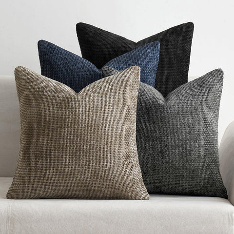 MIULEE pillow cover chenille close-up showing plush softness