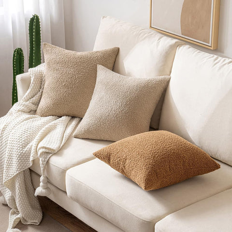 MIULEE pillow cover set 2 taupe highlights timeless style in any room