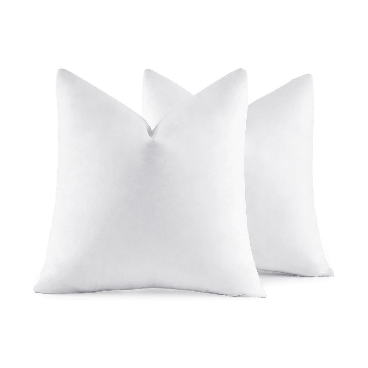 MIULEE 20x20 pillow insert, vacuum-packed set of two, plush and durable for cushions