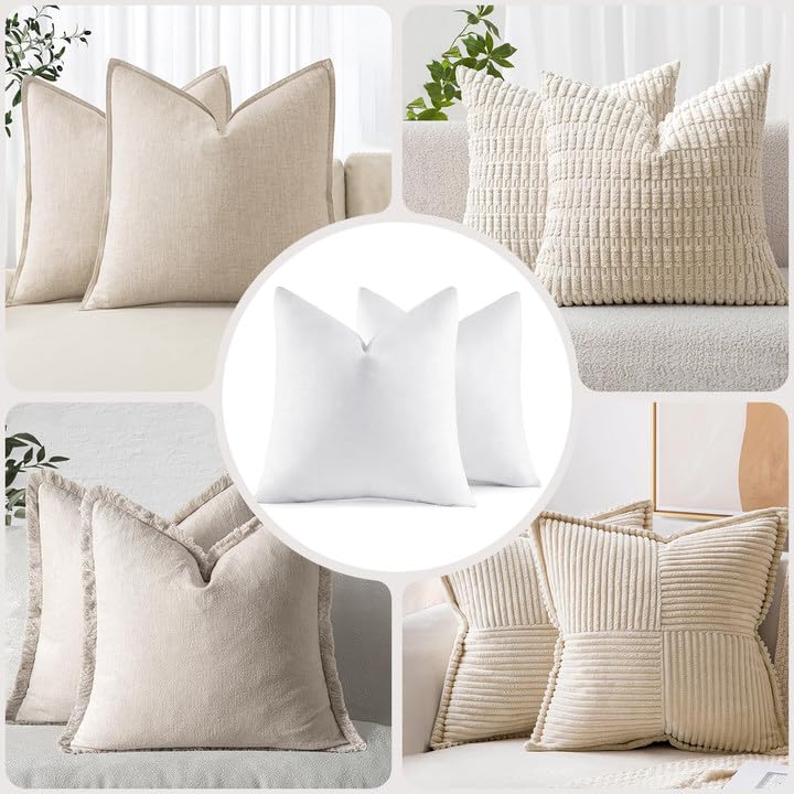 MIULEE 20x20 pillow insert supporting head and back on seating
