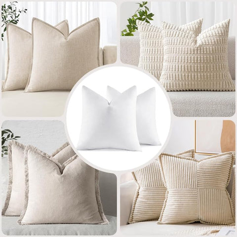MIULEE 20x20 pillow insert supporting head and back on seating