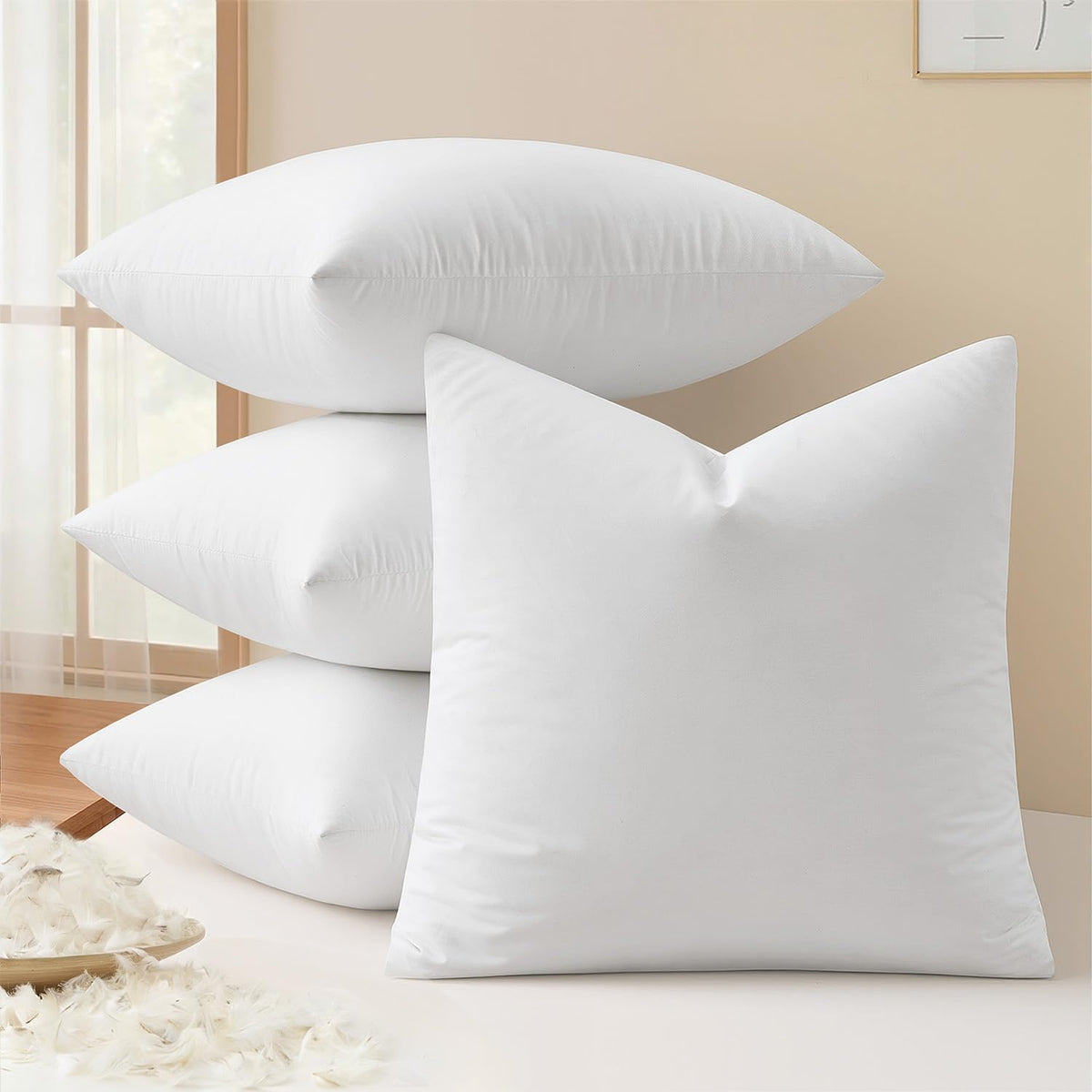 MIULEE pillow inserts 22x22 front view showcasing plush loft for a cozy sofa