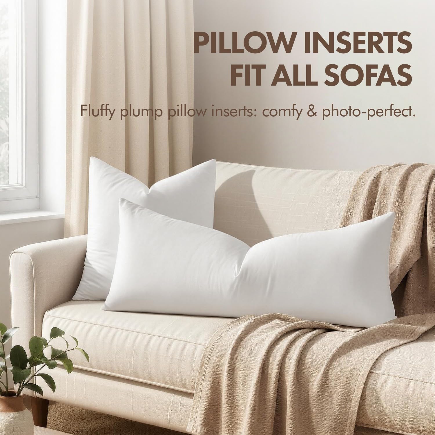 MIULEE pillow insert displayed on a chair for versatile decor and comfort.
