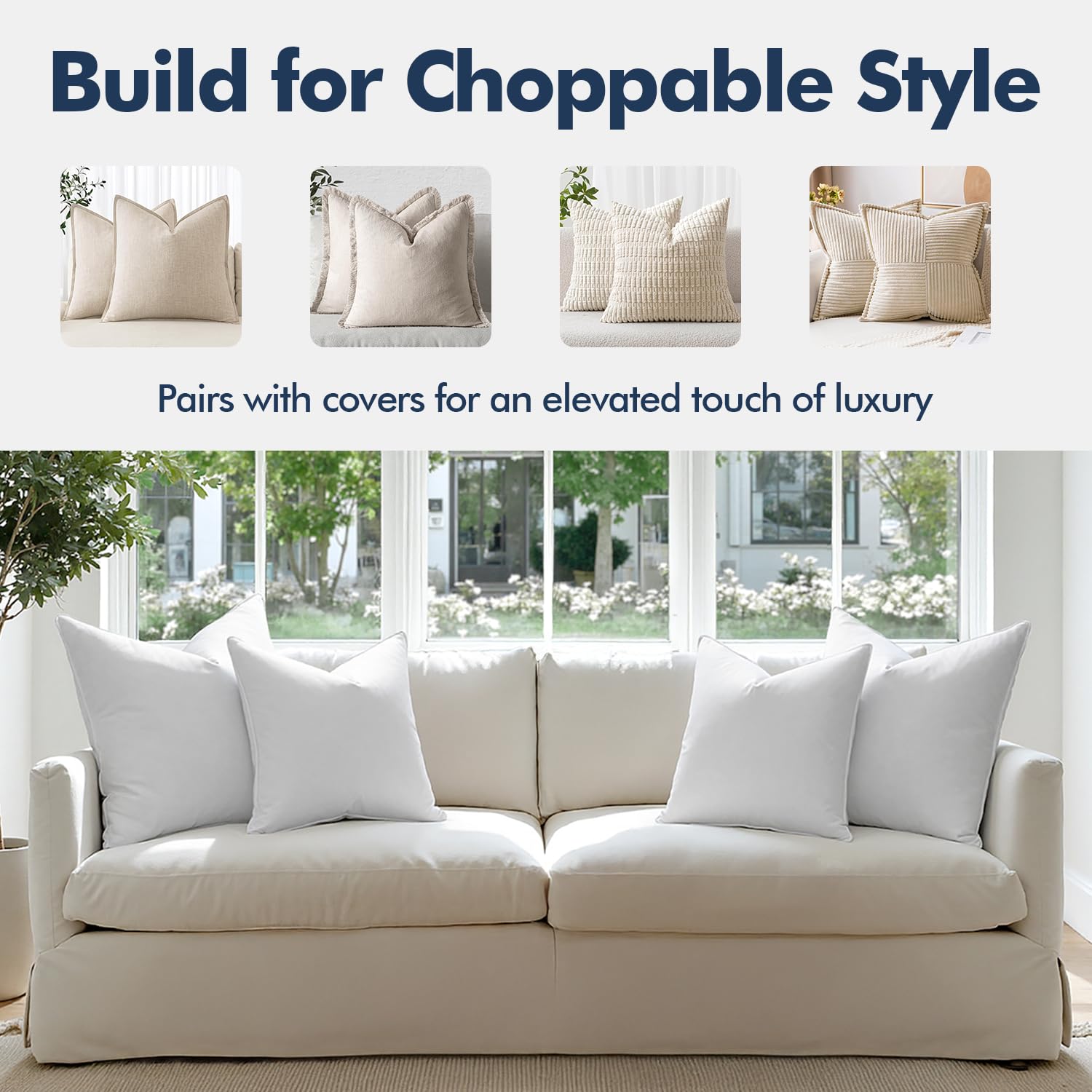 MIULEE pillow insert cotton cover visible, silk inner layer adds breathable comfort.