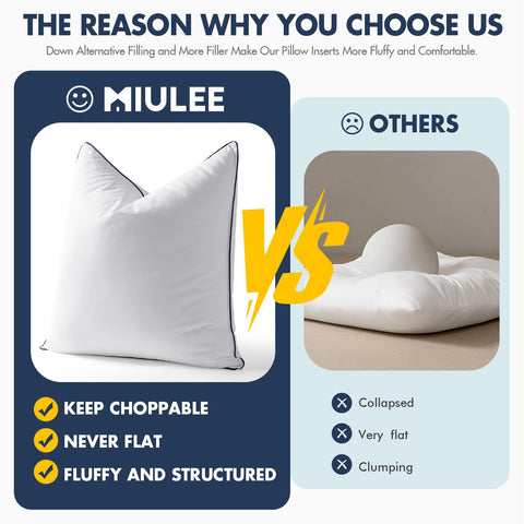 MIULEE pillow insert being fluffed in a dryer to restore loft.