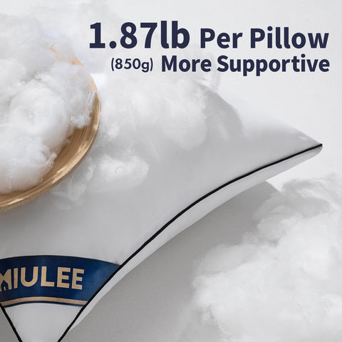 MIULEE pillow insert close-up shows soft texture and quick rebound.