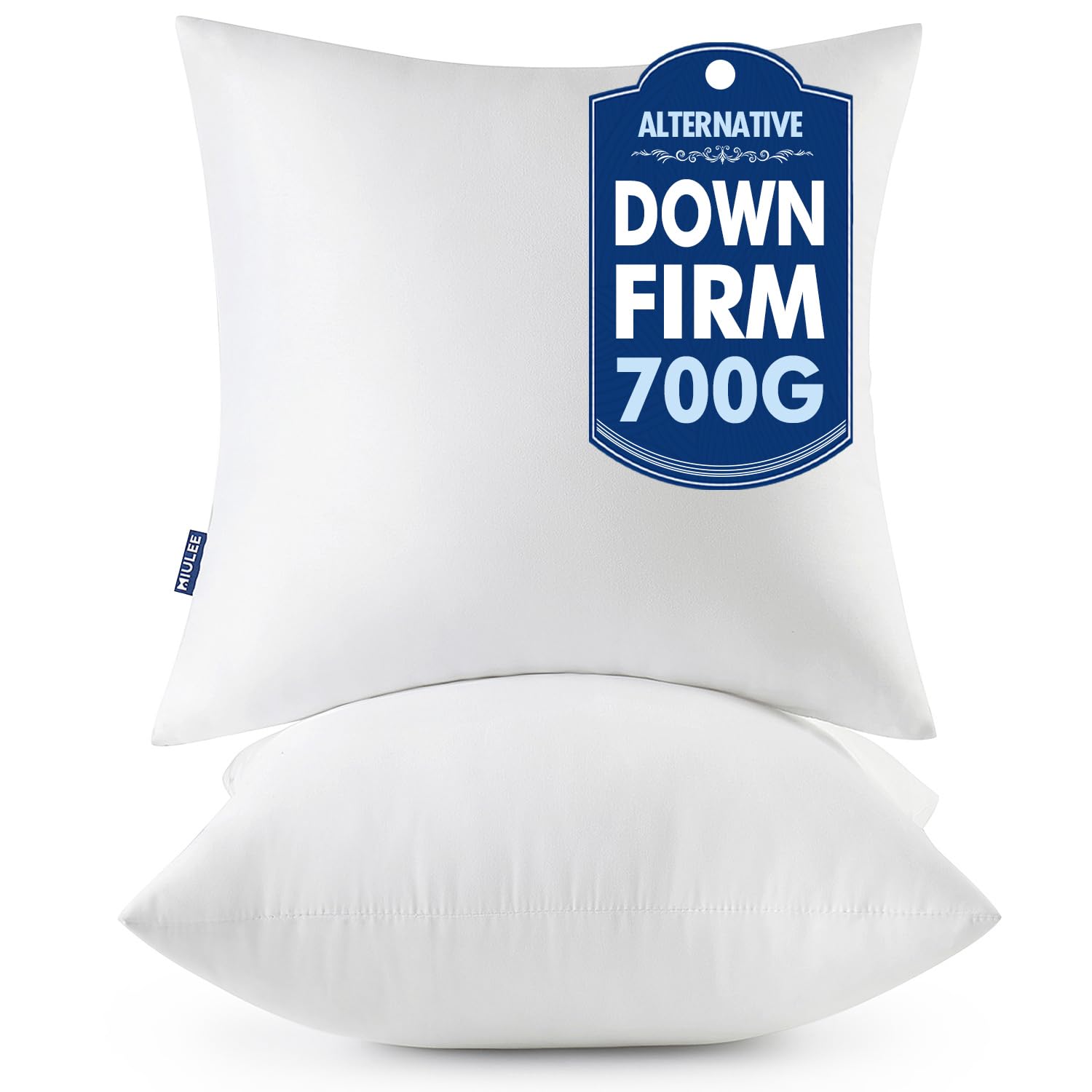 MIULEE pillow insert pack of 2 on sofa adds plush comfort