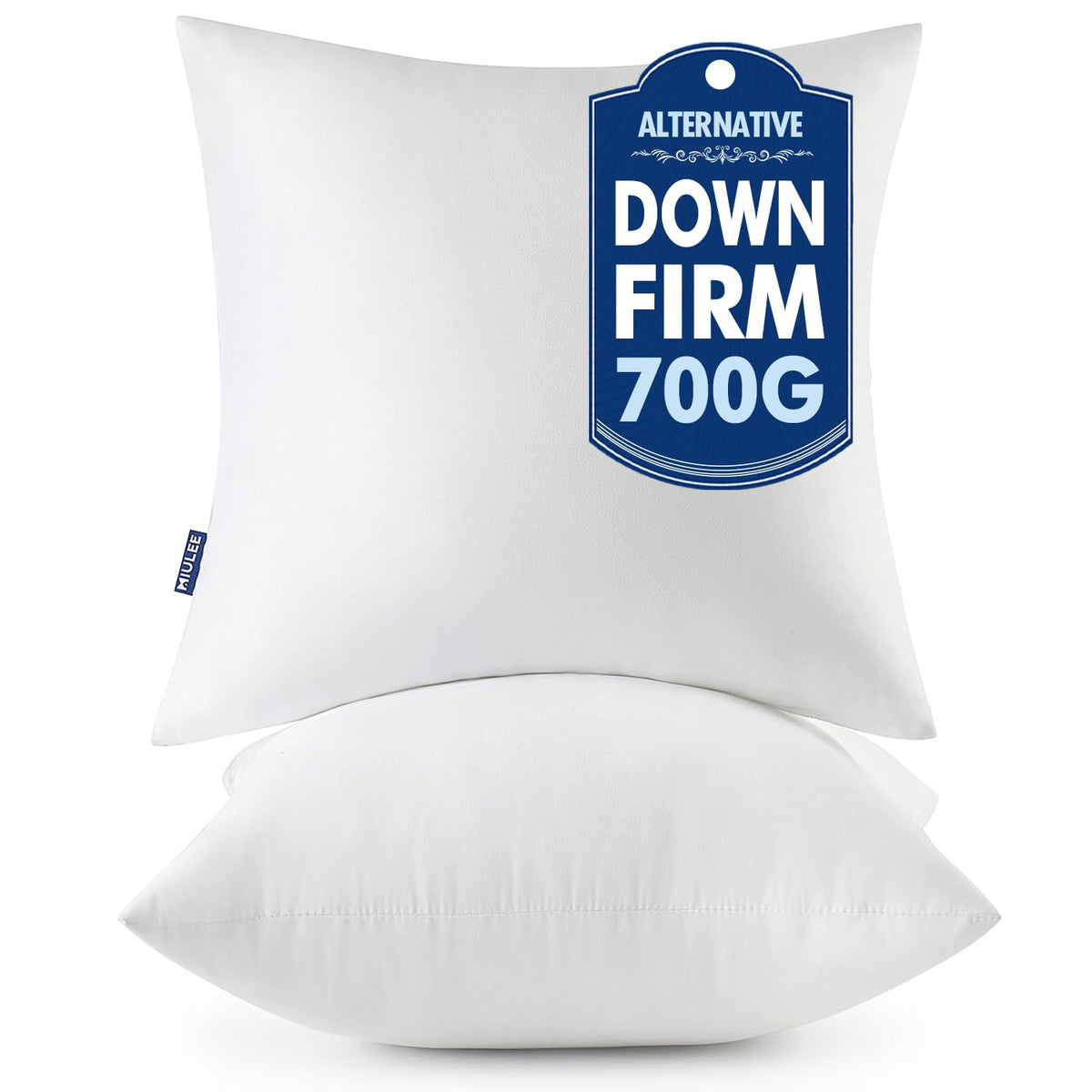 MIULEE pillow insert pack of 2 on sofa adds plush comfort