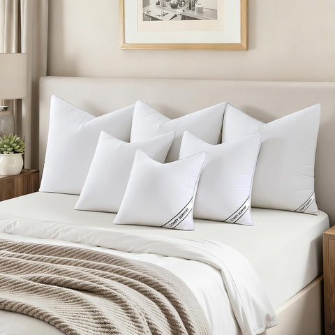 MIULEE euro pillow insert virgin microfiber and polyester blend offers lasting resilience.