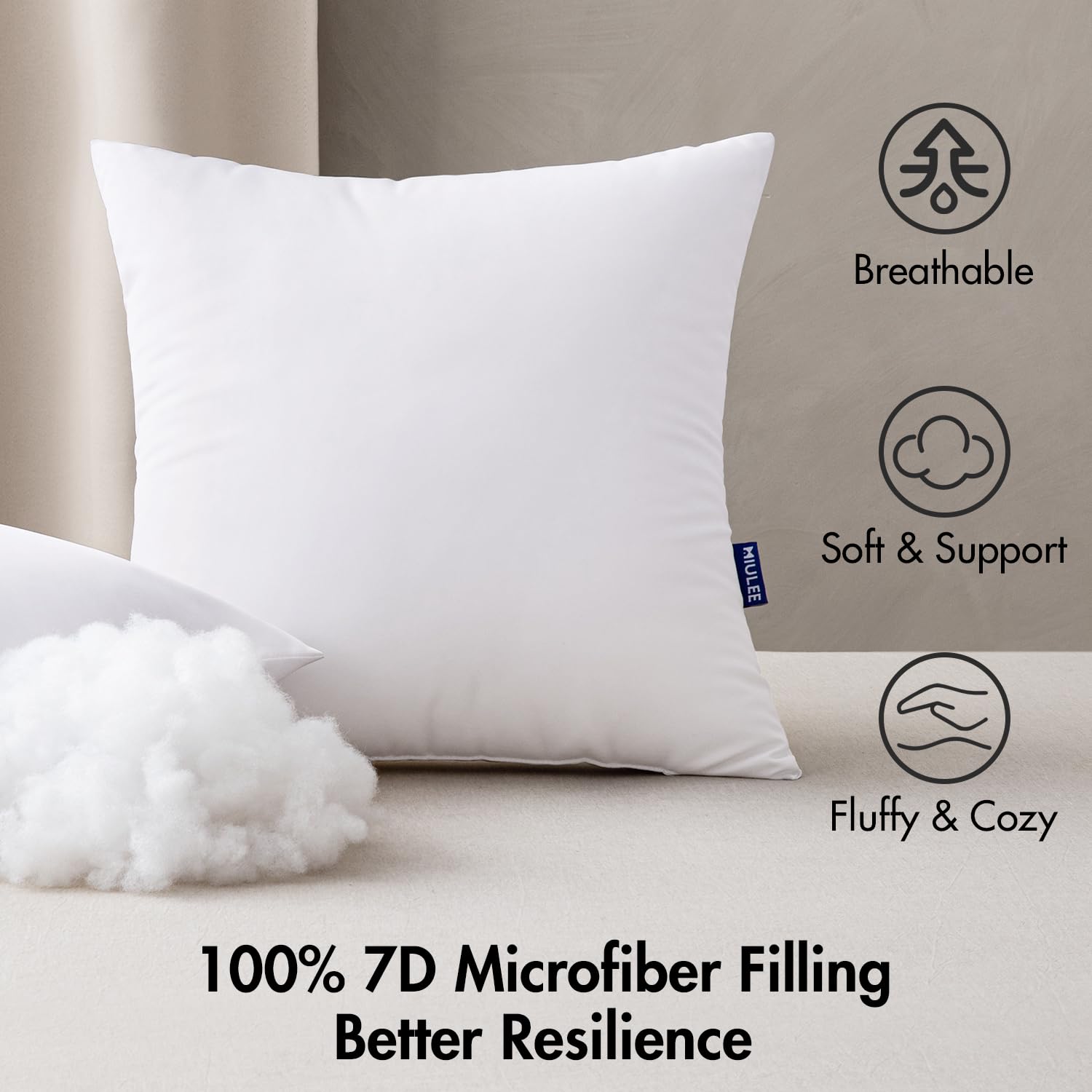 MIULEE pillow inserts deliver balanced softness and structure for outdoor lounging.