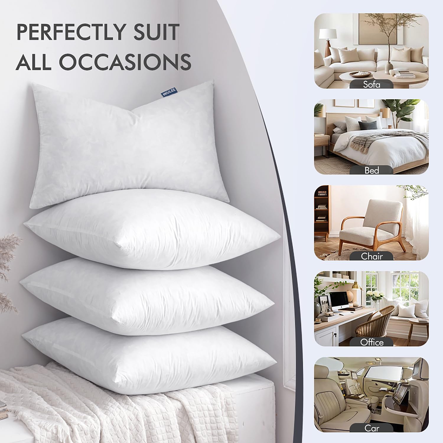 Care tip: tumble dry with dryer balls to restore loft in MIULEE inserts.