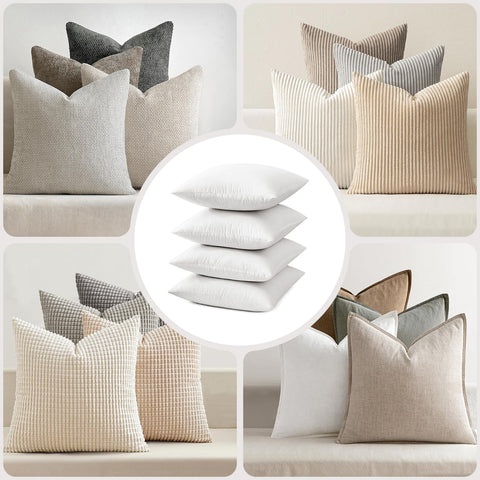 MIULEE pillow inserts on a sofa demonstrate versatile decor options.