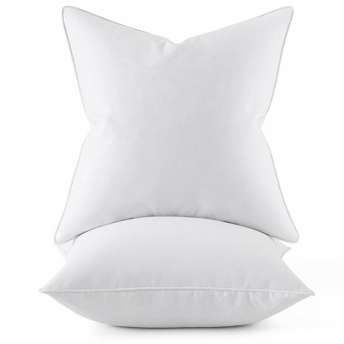 MIULEE pillow inserts two-pack on display showing plush support for bed and sofa