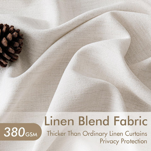 MIULEE Pinch Pleated Linen Curtain 90in light filtering creates a gentle glow in rooms